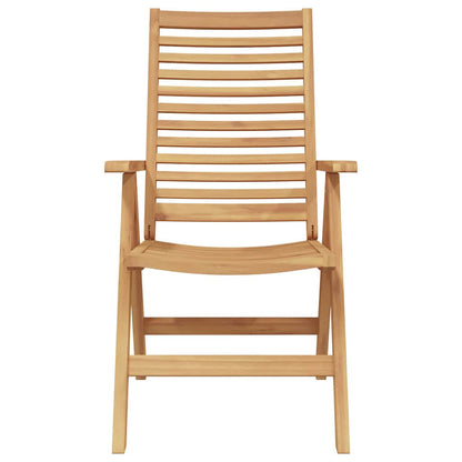 Chair Folding 2 pcs Brown 64.5 x 52 x 108 cm Solid Teak Wood