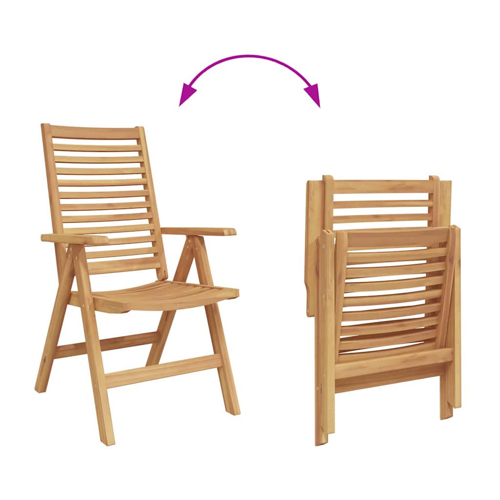 Garden Chairs 2 pcs Brown 52 x 64.5 x 108 cm Solid Acacia wood