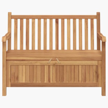 Garden Bench with Storage 114 x 60 x 90 cm Solid Teak Wood