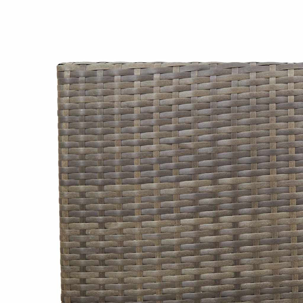 Garden Stacking Chairs 2 pcs Grey and Brown