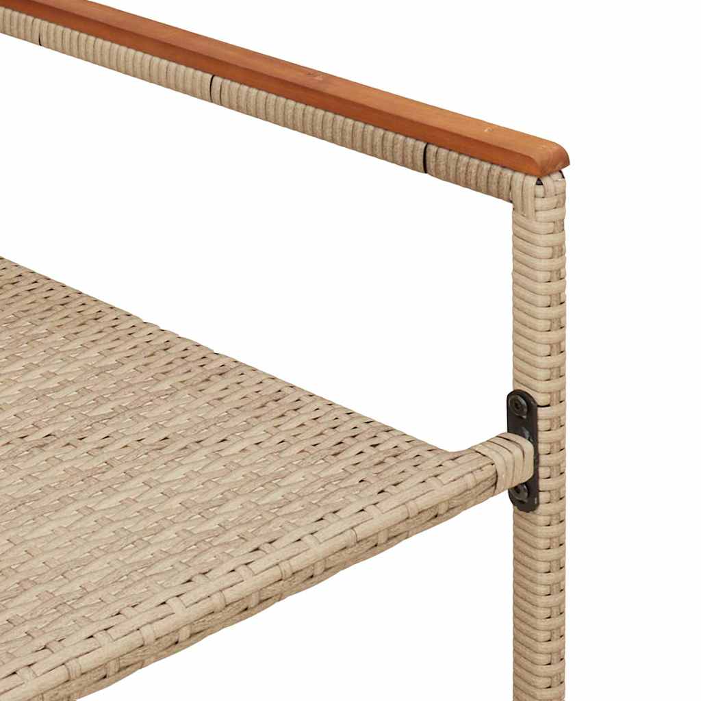 Garden Stacking Chairs 2 pcs Cream and Brown