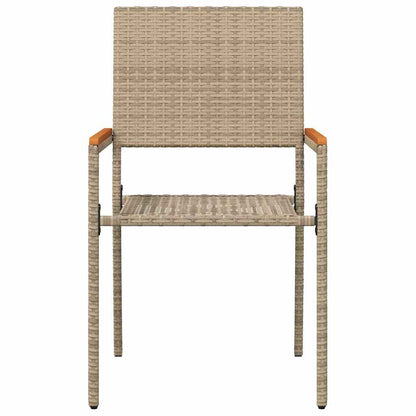 Garden Stacking Chairs 2 pcs Cream and Brown 54 x 56 x 90 cm