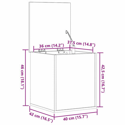 Storage Box Old Wood 40 x 42 x 46 cm Engineered Wood