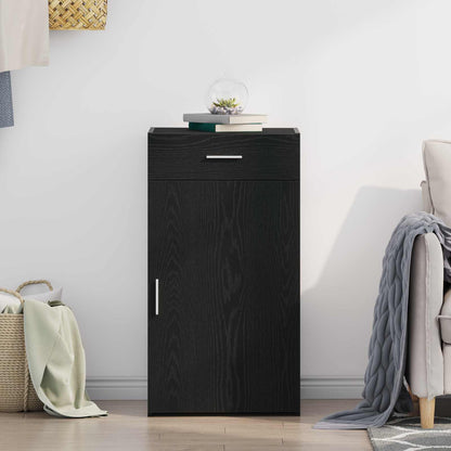 Sideboard with Drawer Black Oak 50 x 42.5 x 93 cm