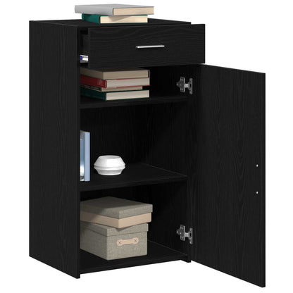 Sideboard with Drawer Black Oak 50 x 42.5 x 93 cm