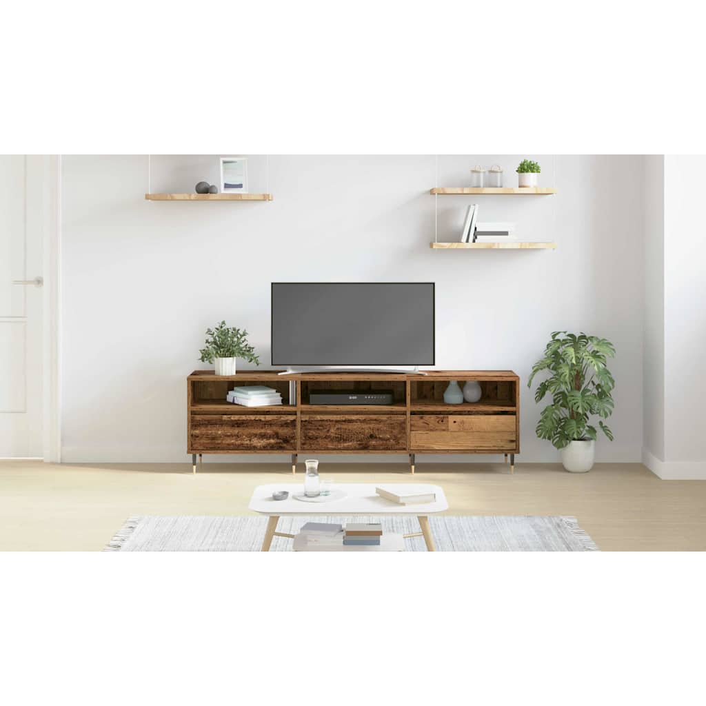 TV Cabinet Old Wood 150 x 30 x 45 cm Engineered Wood