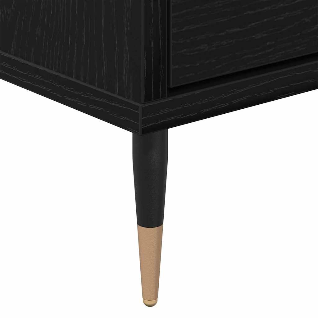 TV Cabinet Black Oak 150 x 30 x 45 cm Engineered Wood