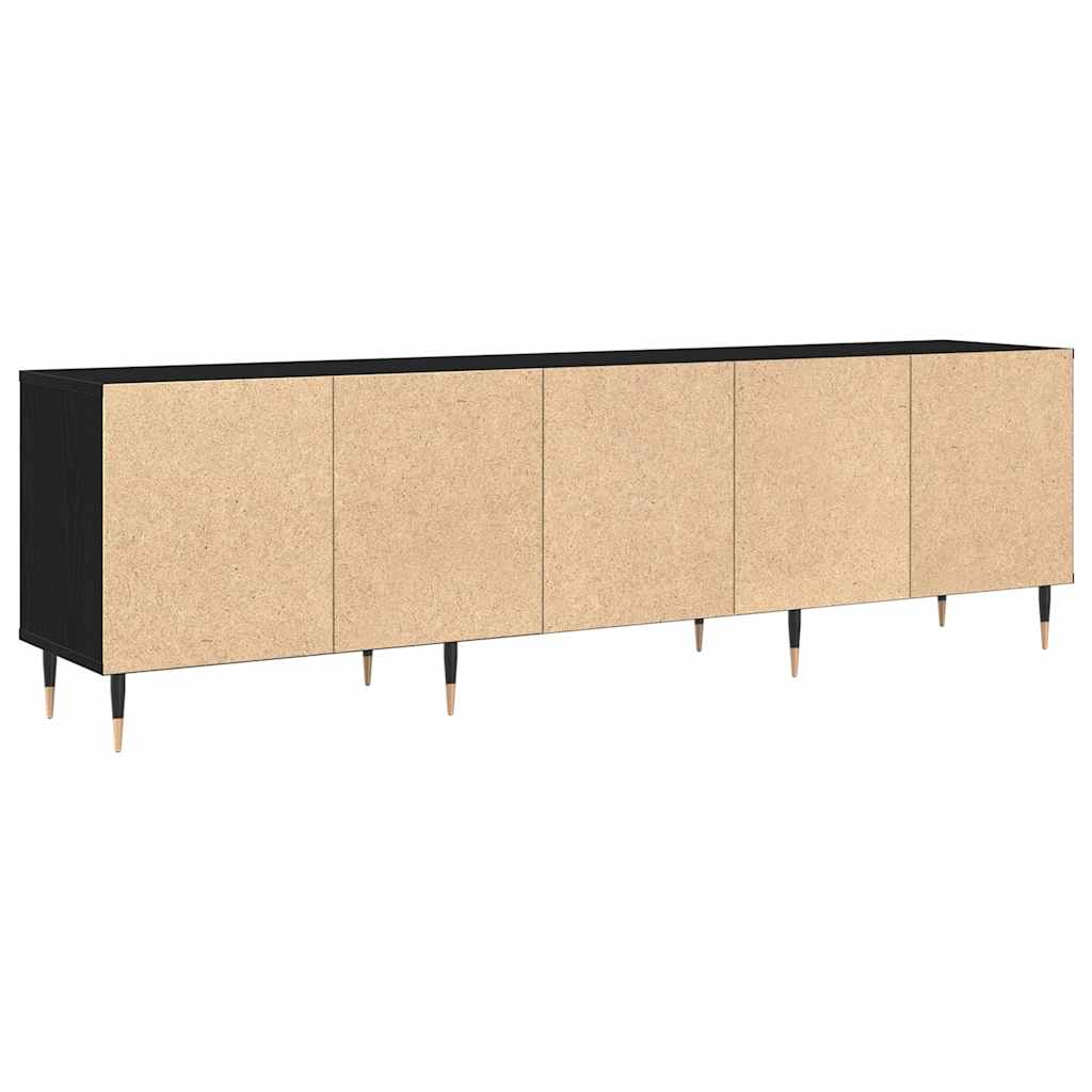 TV Cabinet Black Oak 150 x 30 x 45 cm Engineered Wood