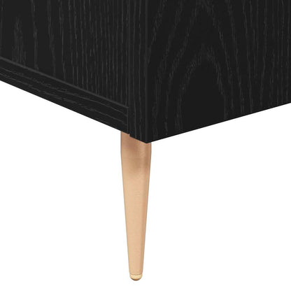 Sideboard Black Oak 90 x 34 x 80 cm Engineered Wood