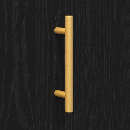 Sideboard Black Oak 90 x 34 x 80 cm Engineered Wood