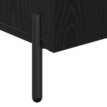 Sideboard Black Oak 90 x 34 x 80 cm Engineered Wood