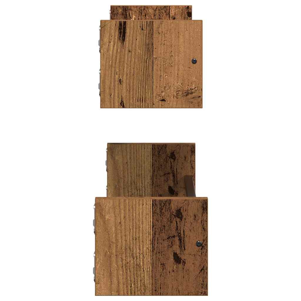 Wall Shelf Wall-mounted 2 pcs Old Wood 60 x 16 x 14 cm