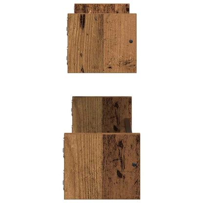 Wall Shelf Wall-mounted 2 pcs Old Wood 60 x 16 x 14 cm