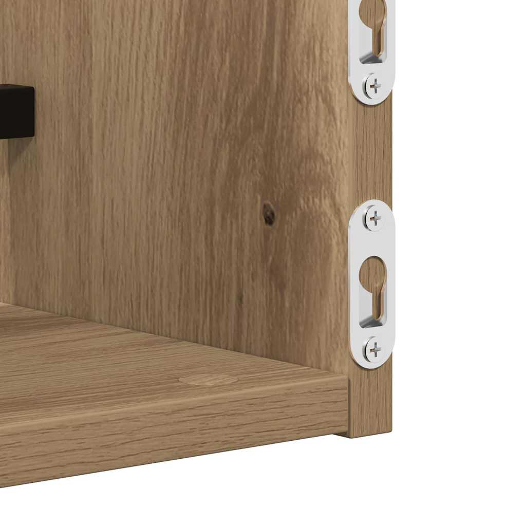 Wall Shelf Wall-mounted 2 pcs Artisan Oak 80 x 16 x 14 cm