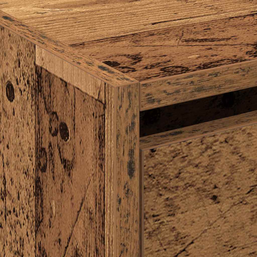 Shoe Cabinet with Door Old Wood 60 x 21 x 57 cm Engineered Wood
