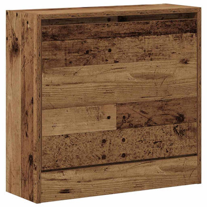 Shoe Cabinet with Door Old Wood 60 x 21 x 57 cm Engineered Wood