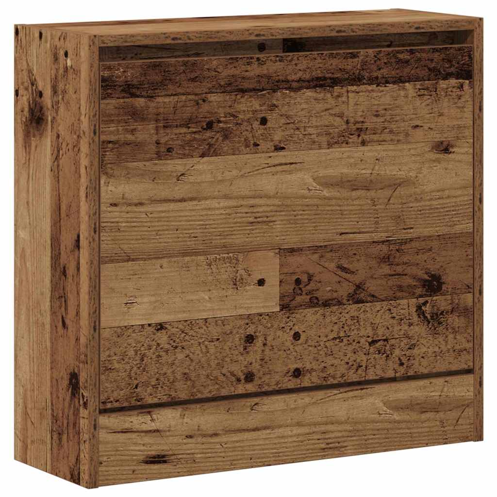 Shoe Cabinet with Door Old Wood 60 x 21 x 57 cm Engineered Wood