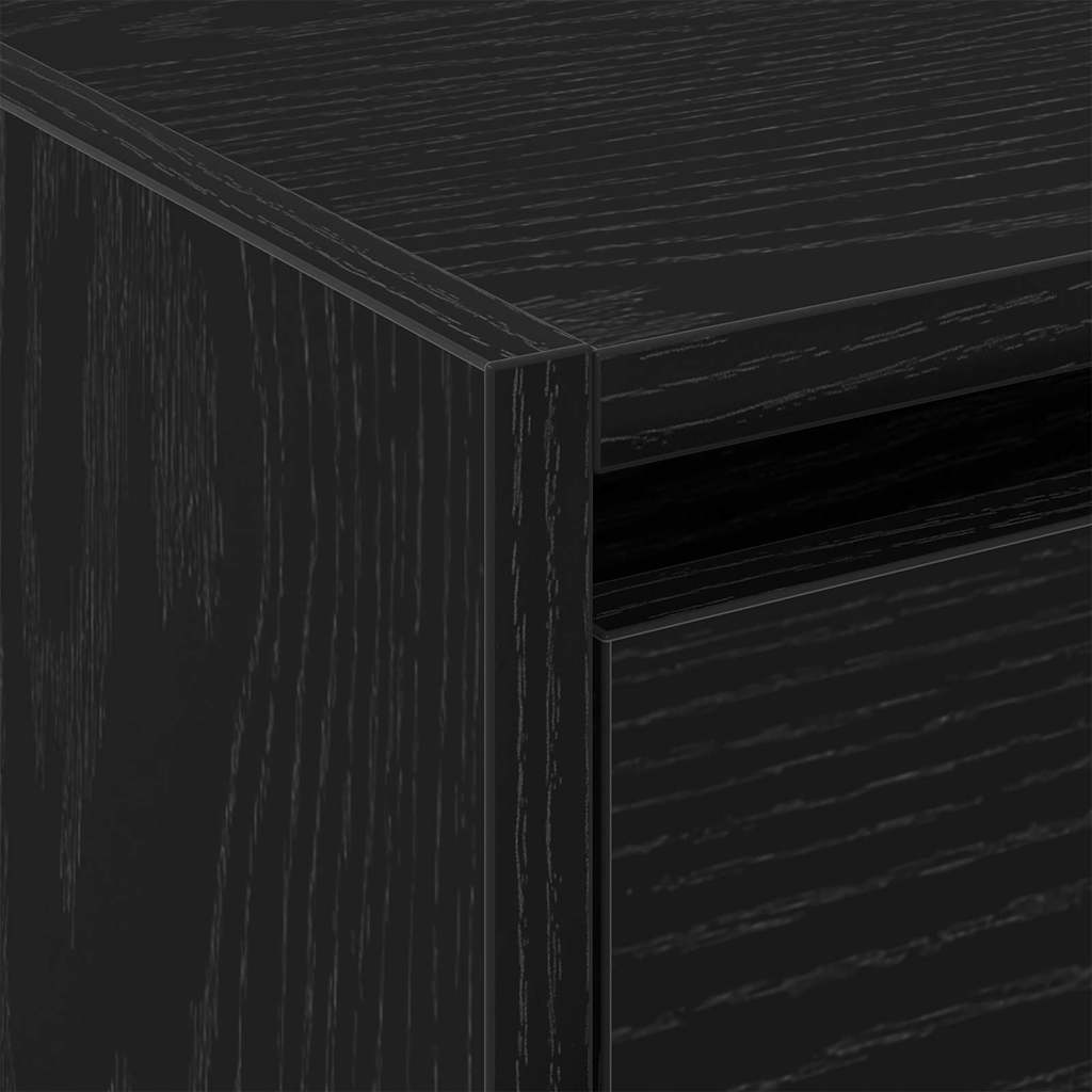 Shoe Cabinet Black Oak 60 x 21 x 57 cm Engineered Wood