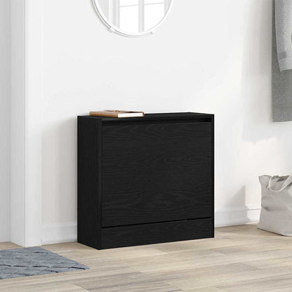 Shoe Cabinet Black Oak 60 x 21 x 57 cm Engineered Wood