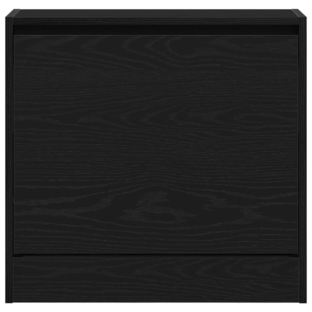 Shoe Cabinet Black Oak 60 x 21 x 57 cm Engineered Wood