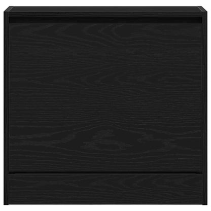 Shoe Cabinet Black Oak 60 x 21 x 57 cm Engineered Wood