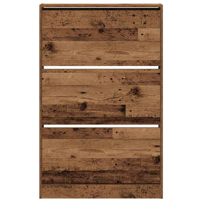 Shoe Cabinet Old Wood 80 x 21 x 125.5 cm Engineered Wood