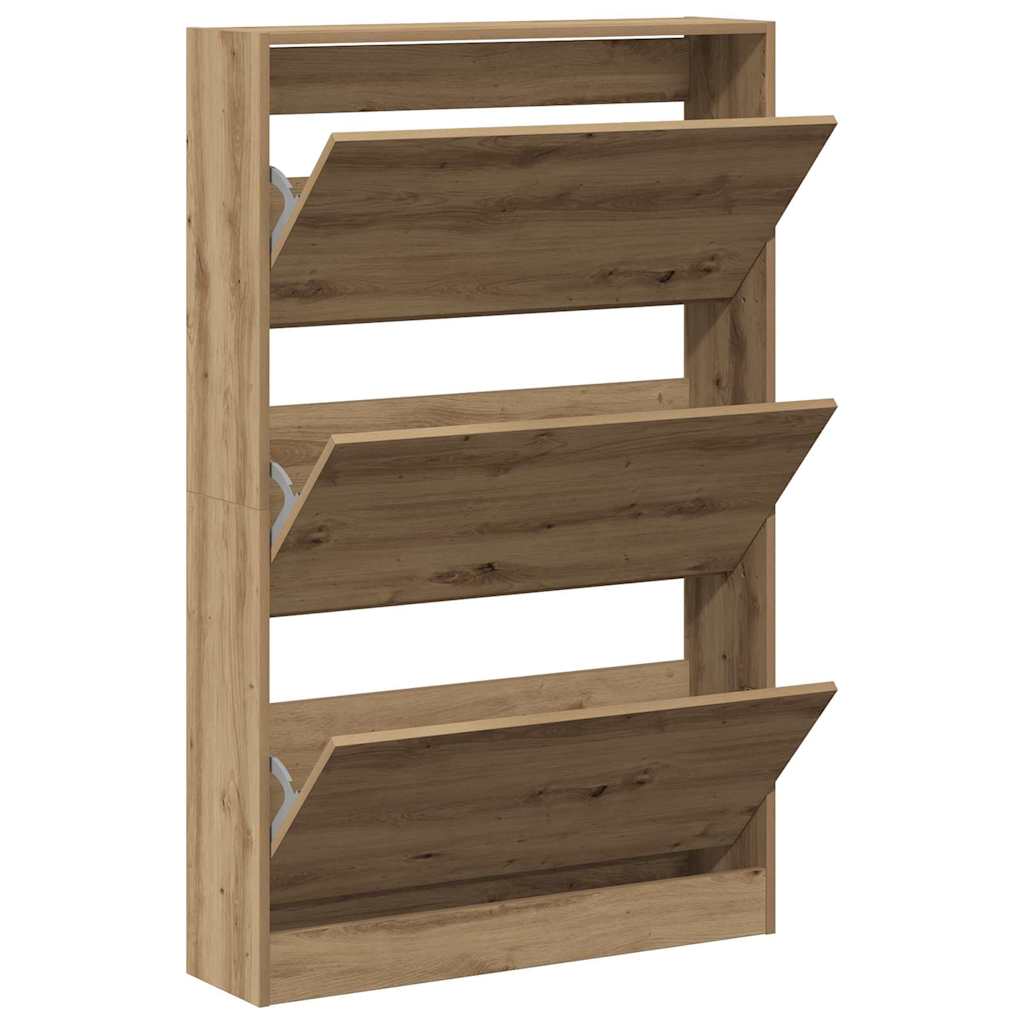 Shoe Cabinet Artisan Oak 80 x 21 x 125.5 cm Engineered Wood