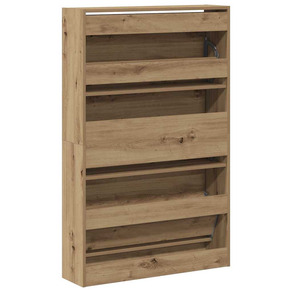 Shoe Cabinet Artisan Oak 80 x 21 x 125.5 cm Engineered Wood