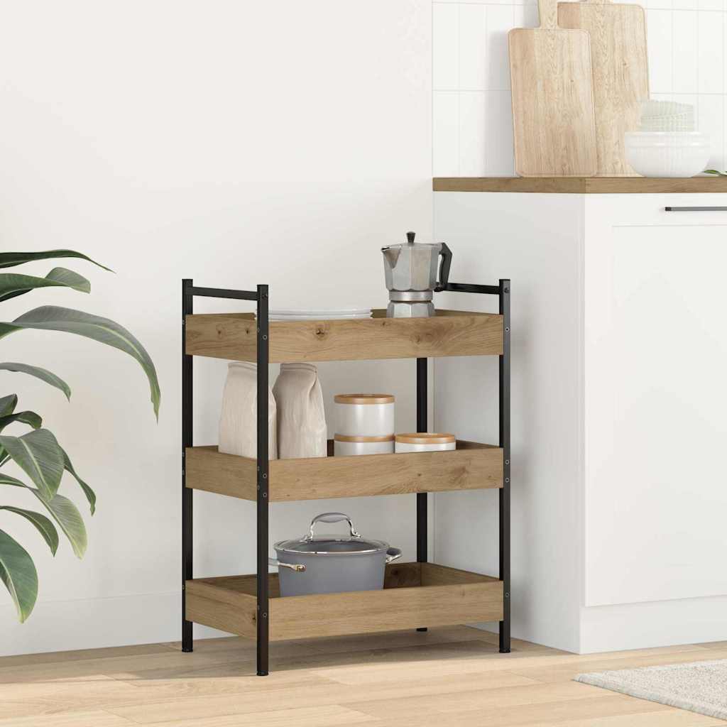 Kitchen Trolley Artisan Oak 50 x 30 x 70 cm Engineered Wood