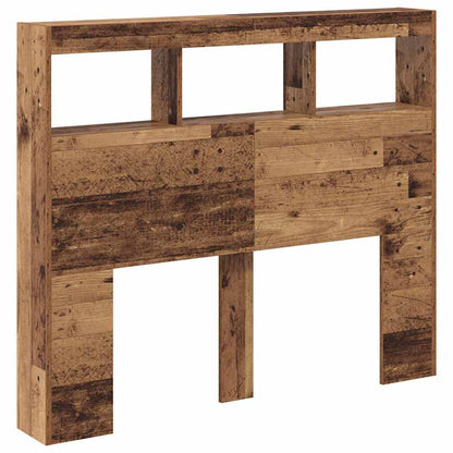 Headboard with Shelf Old Wood 120 x 17 x 102 cm Engineered Wood