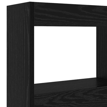 Headboard Black Oak 120 x 17 x 102 cm Engineered Wood