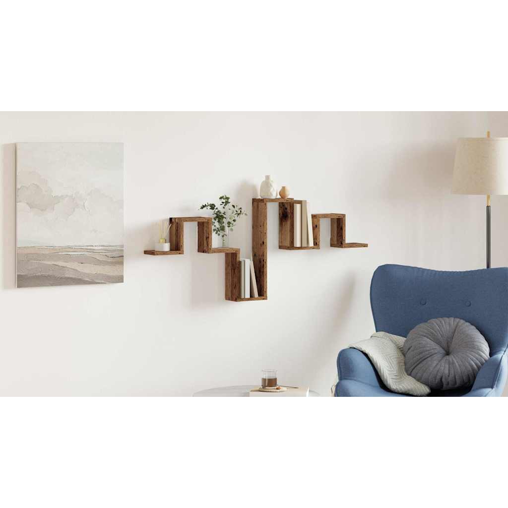 Wall Shelf Wall-mounted Old Wood 104.5 x 43 x 10 cm