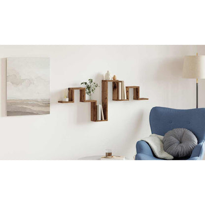 Wall Shelf Wall-mounted Old Wood 104.5 x 43 x 10 cm