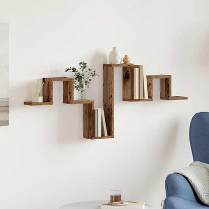 Wall Shelf Wall-mounted Old Wood 104.5 x 43 x 10 cm