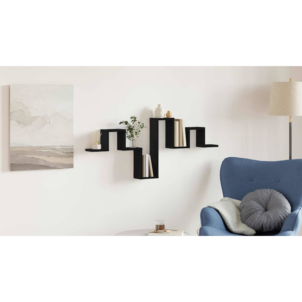Wall Shelf Wall-mounted Black Oak 104.5 x 43 x 10 cm