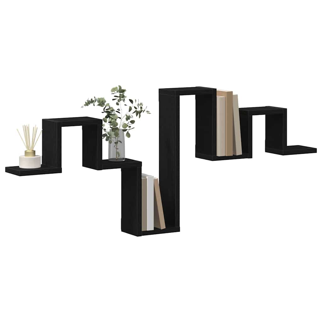 Wall Shelf Wall-mounted Black Oak 104.5 x 43 x 10 cm