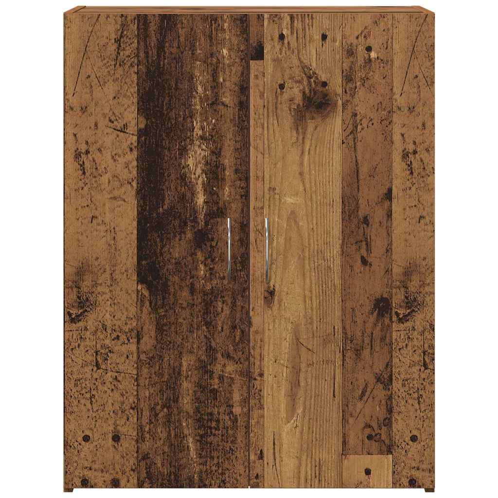 Office Cabinet Black Oak 70 x 32 x 77.5 cm Engineered Wood