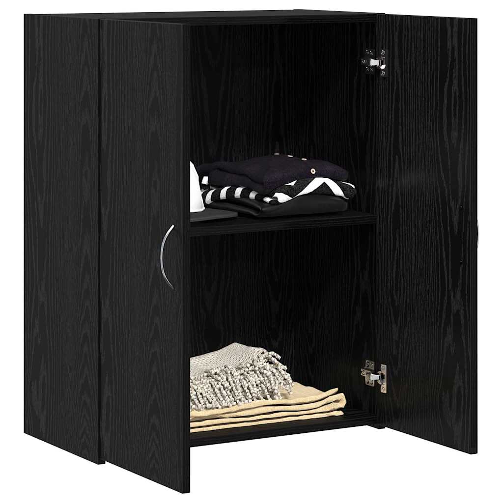 Office Cabinet Black Oak 70 x 32 x 77.5 cm Engineered Wood