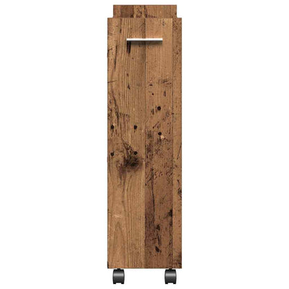 Cabinet with Wheel Old Wood 60 x 22 x 79 cm