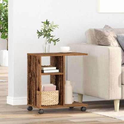 Side Table with Shelf Old wood 50 x 30 x 55 cm Engineered Wood