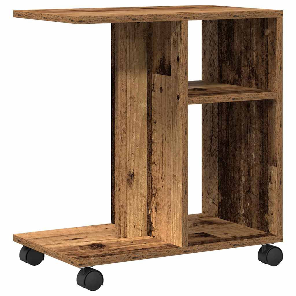 Side Table with Shelf Old wood 50 x 30 x 55 cm Engineered Wood