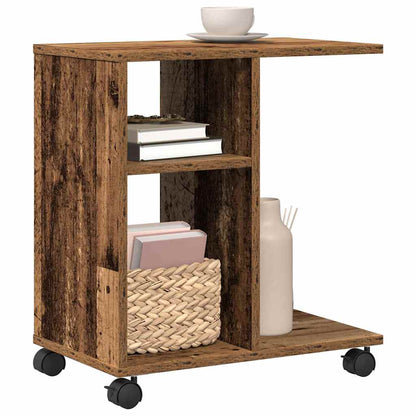 Side Table with Shelf Old wood 50 x 30 x 55 cm Engineered Wood