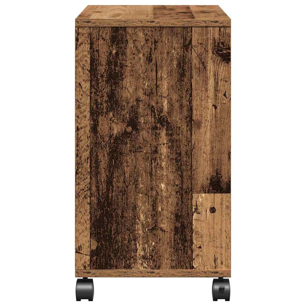 Side Table with Shelf Old wood 50 x 30 x 55 cm Engineered Wood