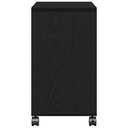 Side Table with Shelf Black oak 50 x 30 x 55 cm Engineered Wood