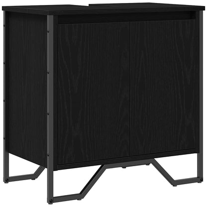 Bathroom Sink Cabinet Black Oak 60 x 35 x 60 cm Engineered wood
