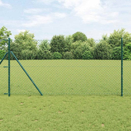 Chain Link Fence 10 x 1.2 m Steel Green