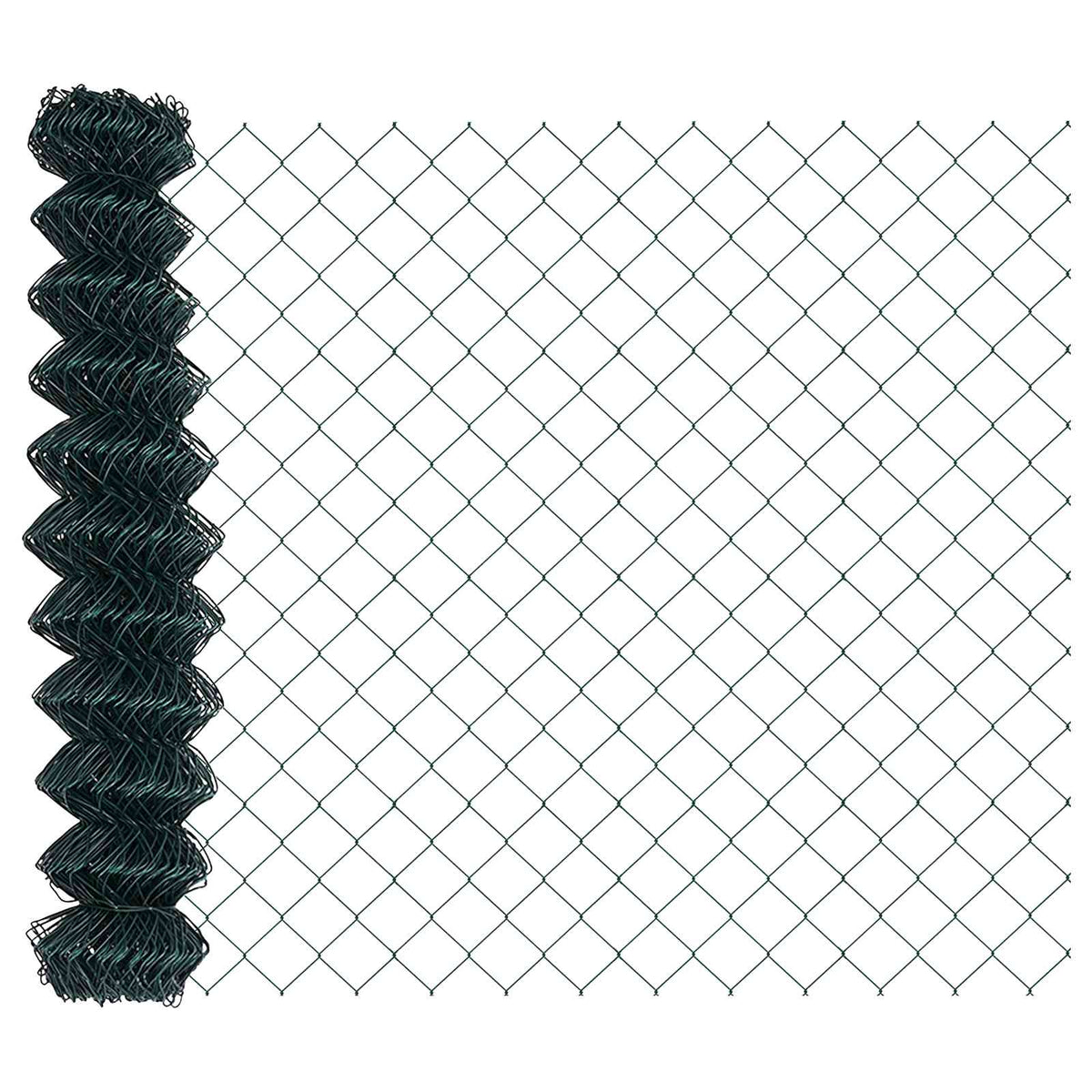 Chain Link Fence 10 x 1.2 m Steel Green