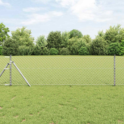Chain Link Fence Silver