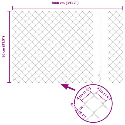 Chain Link Fence Silver