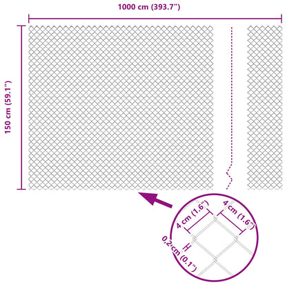 Chain Link Fence Silver